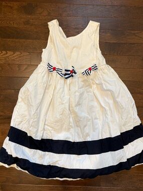 Luli & Me Girls 6 Dress Patriotic Nautical 100% Cotton Red White Blue
